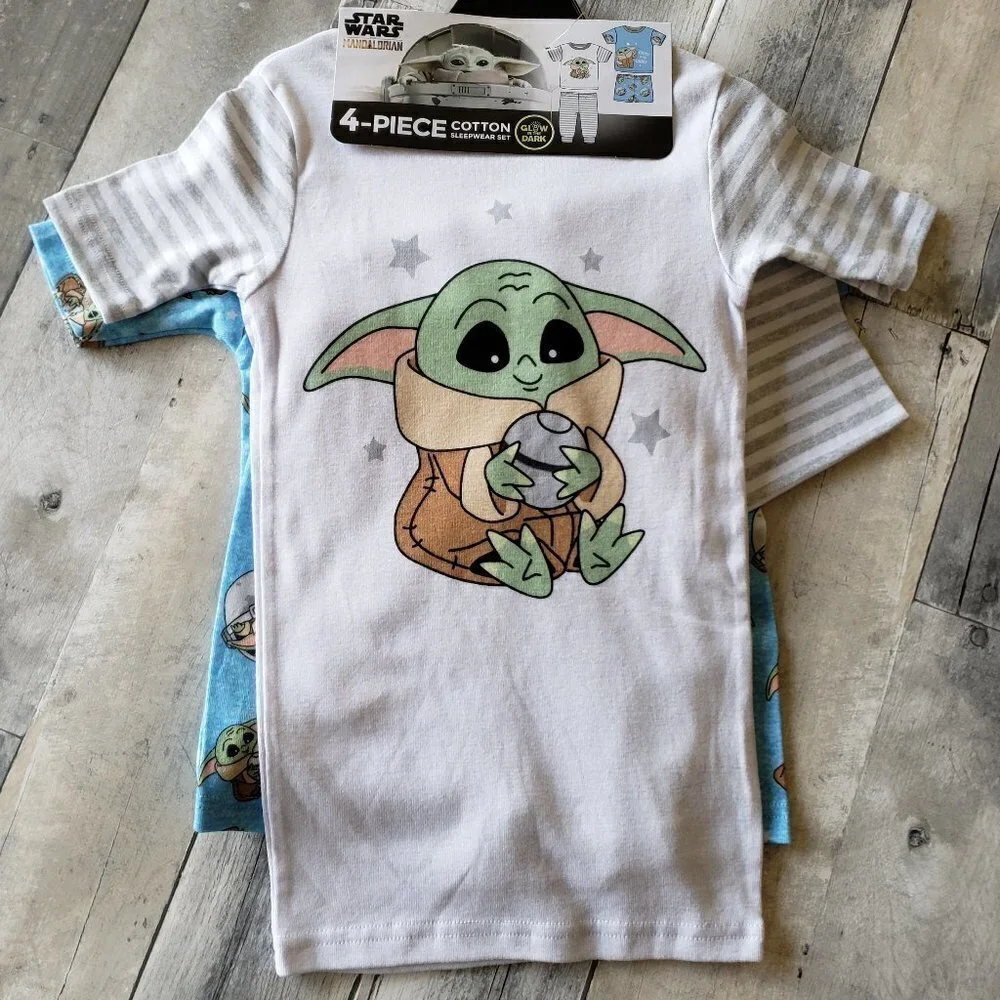 NWT - Star Wars Kids' 4-piece Cotton Pajamas - Size 5